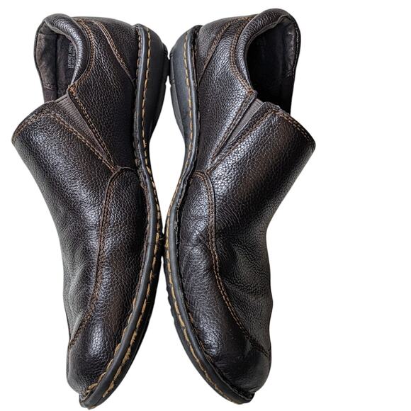 Born Concept Shoes Womens Size 11M Brown Leather Slip On Loafers Casual Comfort - Picture 1 of 16